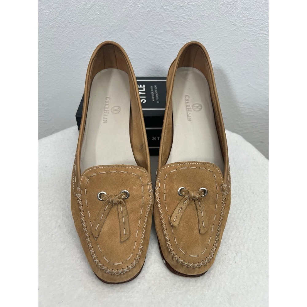 COLE HAAN Tan Suede Loafers Size 8 B - Picture 2 of 8